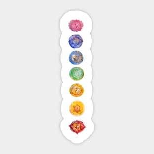 Watercolor Seven Chakra alligned Sticker